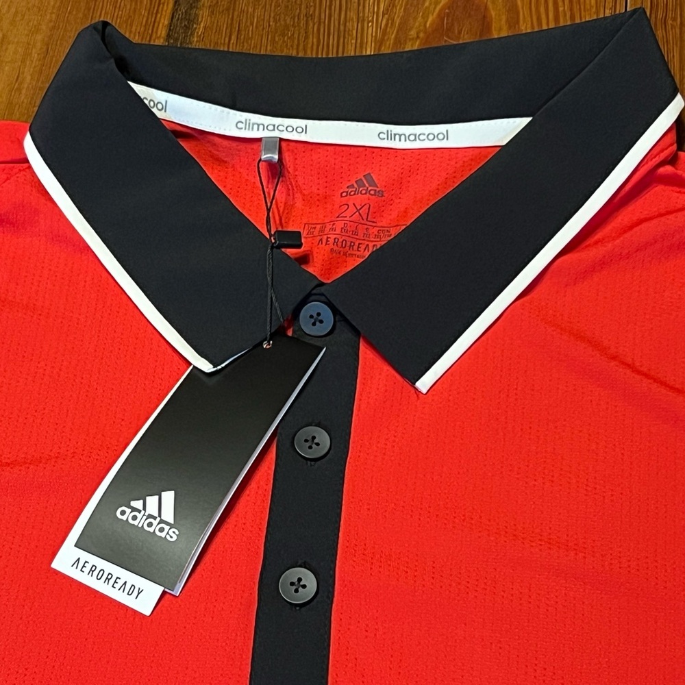 Adidas Men's Golf Climate Cool Performance Polo Shirt 2XL New‎ With Tags